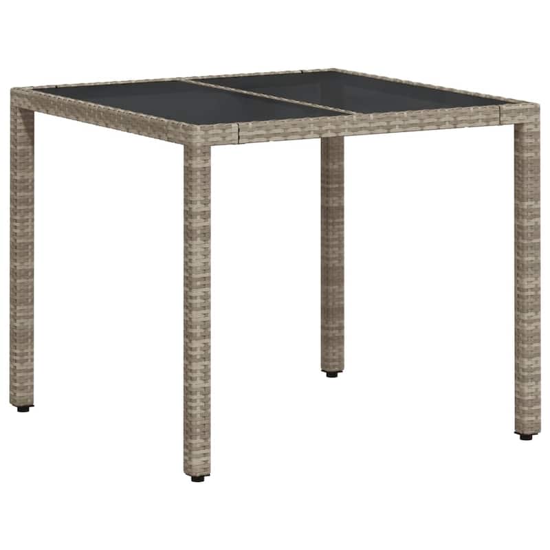 vidaXL Garden Table Set of 4 Light Grey - 35.4 x 35.4 x 29.5