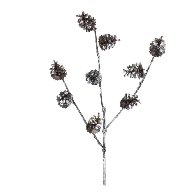 Set of 12 Pinecone Artificial Christmas Sprays 28"
