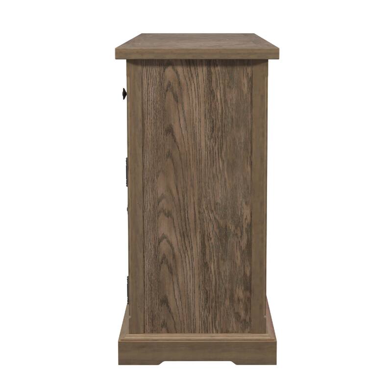 Furniture of America Dice Rustic Oak Solid Wood 3-drawer Dining Server