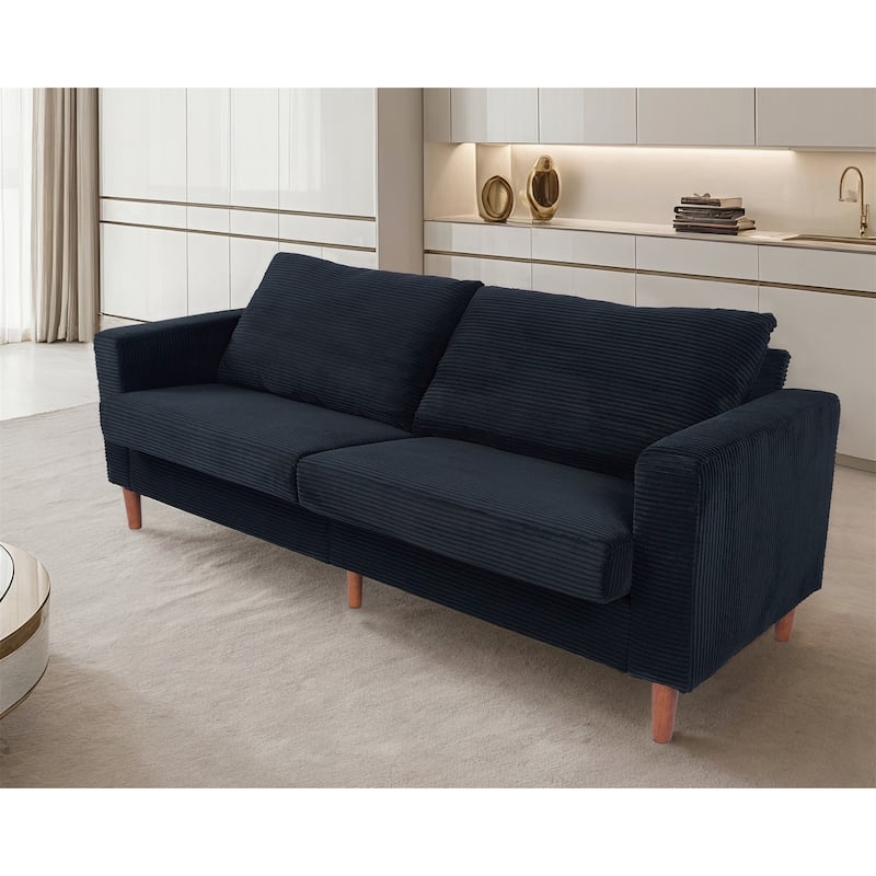 82 Inch Sofa, Comfy Sofa Couch Extra Deep Seats, Corduroy Couch for Living Room Loveseat Removable Sofa Cover Cushions