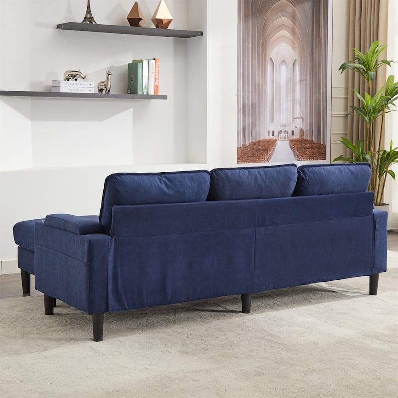 3 Seat L Shaped Sectional Sofa with Storage Ottoman and USB Port