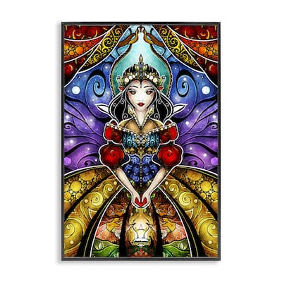Stupell Nouveau Princess Portrait Framed Giclee Art Design By Mandie Manzano