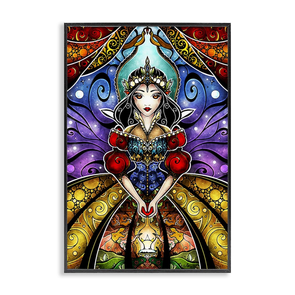 Stupell Nouveau Princess Portrait Framed Giclee Art Design By Mandie Manzano