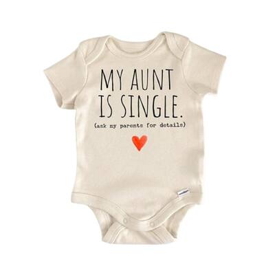 Auntie Aunt - Baby Boy Girl Clothes Infant Bodysuit Funny Cute Newborn