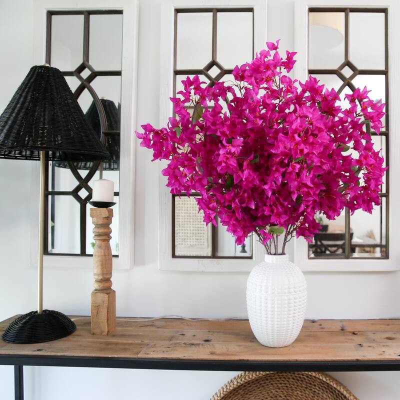40" Artificial Purple Bougainvillea Arrangement with Vase - 40" - Green