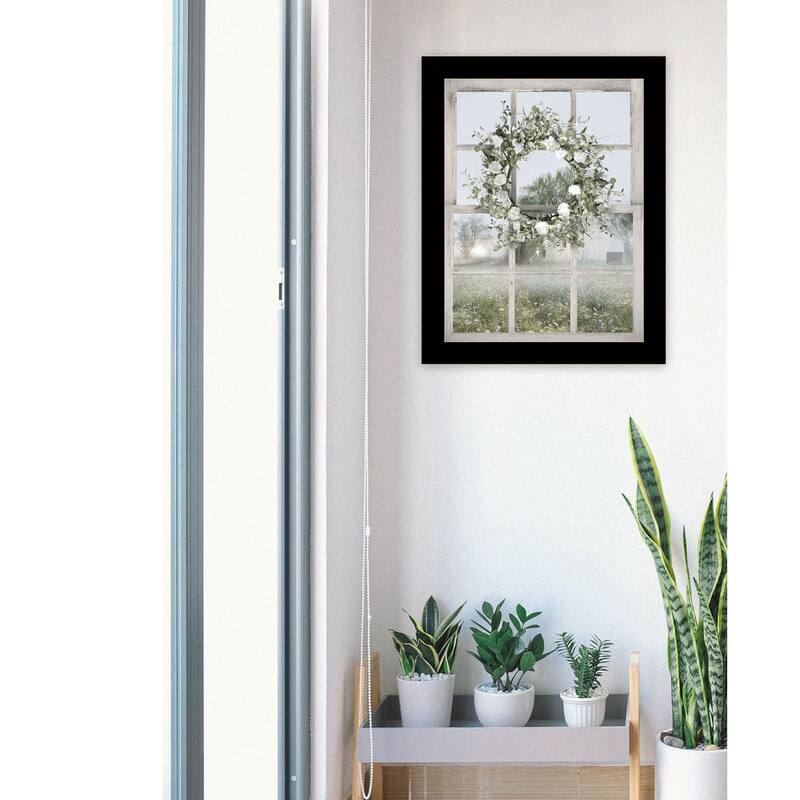 TrendyDecor4U Contemporary "Spring Farm View" Framed Print Wall Art