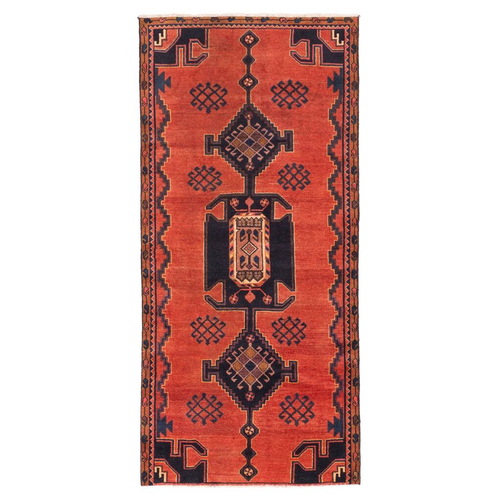 ECARPETGALLERY Hand-knotted Konya Anatolian Red Wool Rug - 3'7 x 7'7