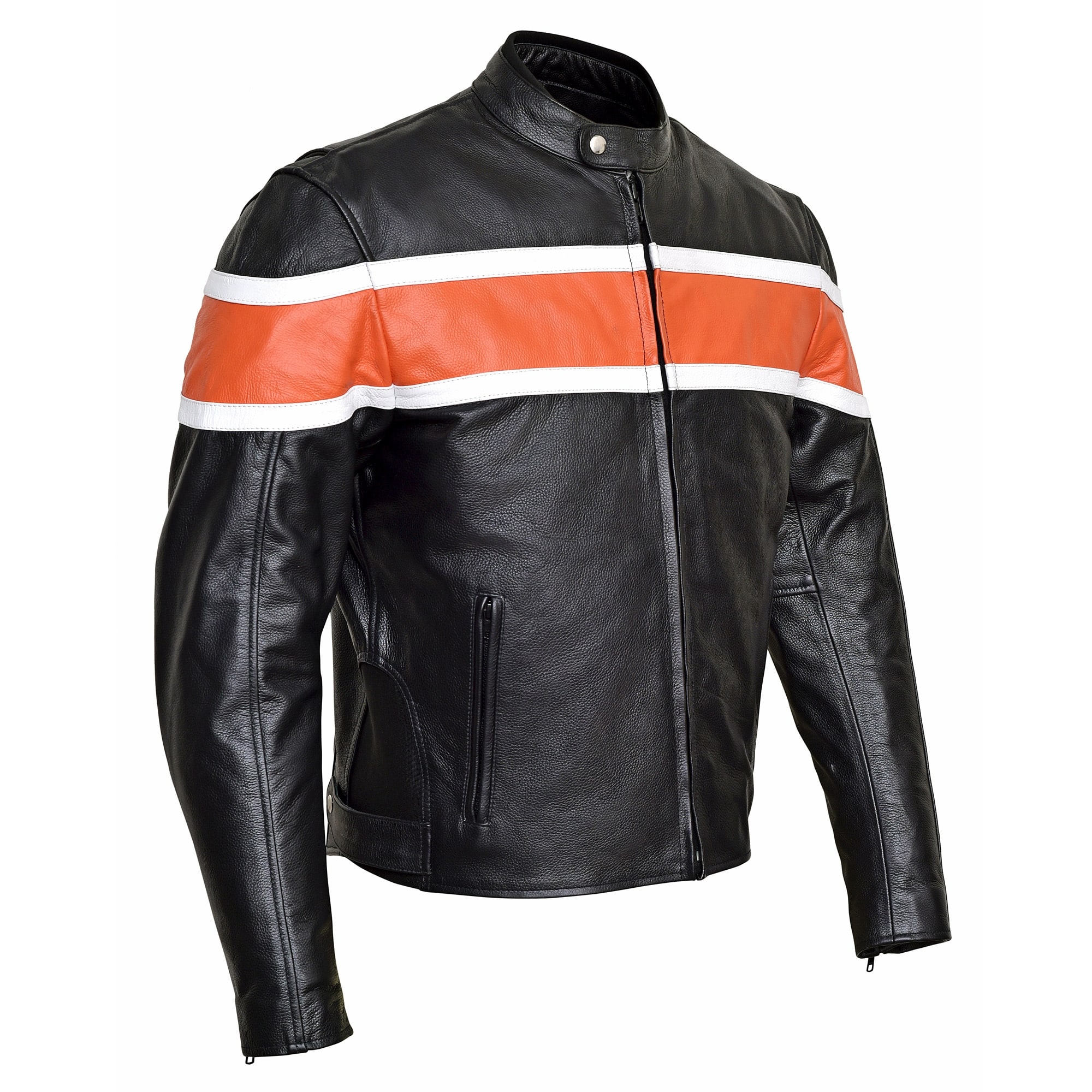 Shop Men S Classic Leather Motorcycle Jacket Ce Body Armor Mbj001