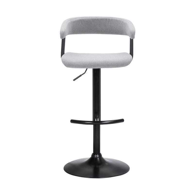 Calista Upholstered Adjustable Height Swivel Counter or Bar Stool
