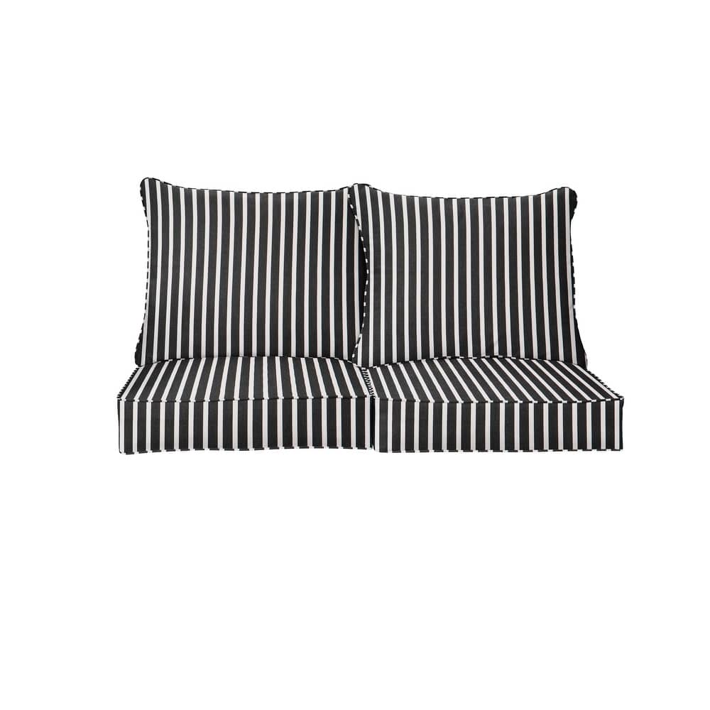 Sorra Home Sunbrella Outdoor Loveseat Pillow and Cushion Set