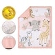 preview thumbnail 2 of 3, The Peanutshell Pink and Grey Wildest Dreams Crib Bedding Set for Baby Girls, 3 Piece Nursery Set