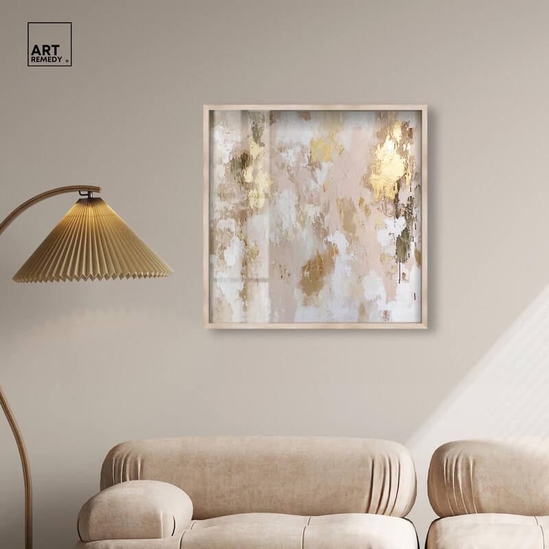 Golden Glimmer Gesture I Shadowbox by Art Remedy