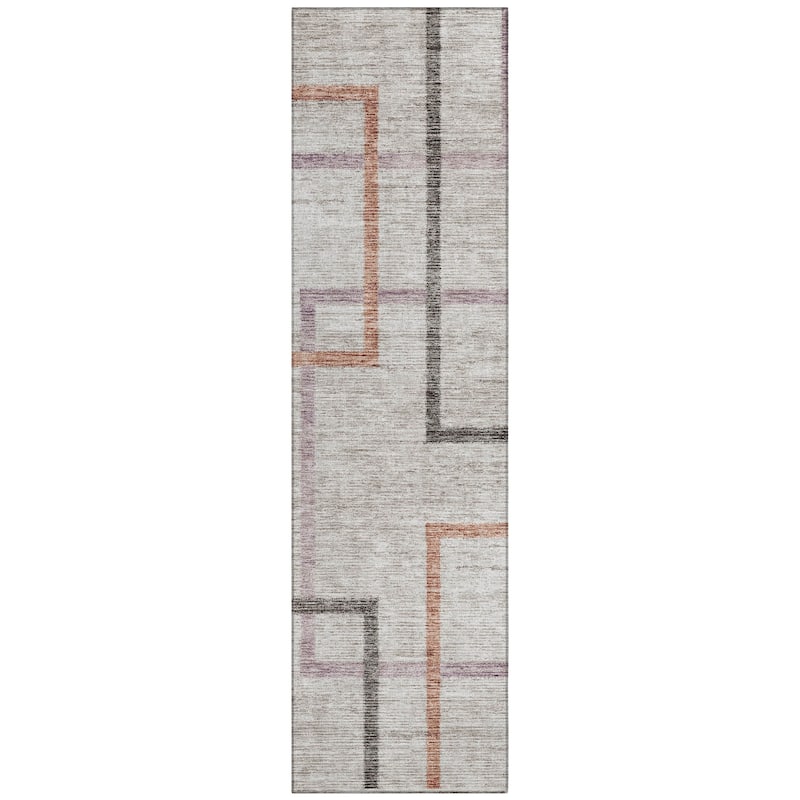 Machine Washable Indoor/ Outdoor Chantille Contemporary Geo Rug