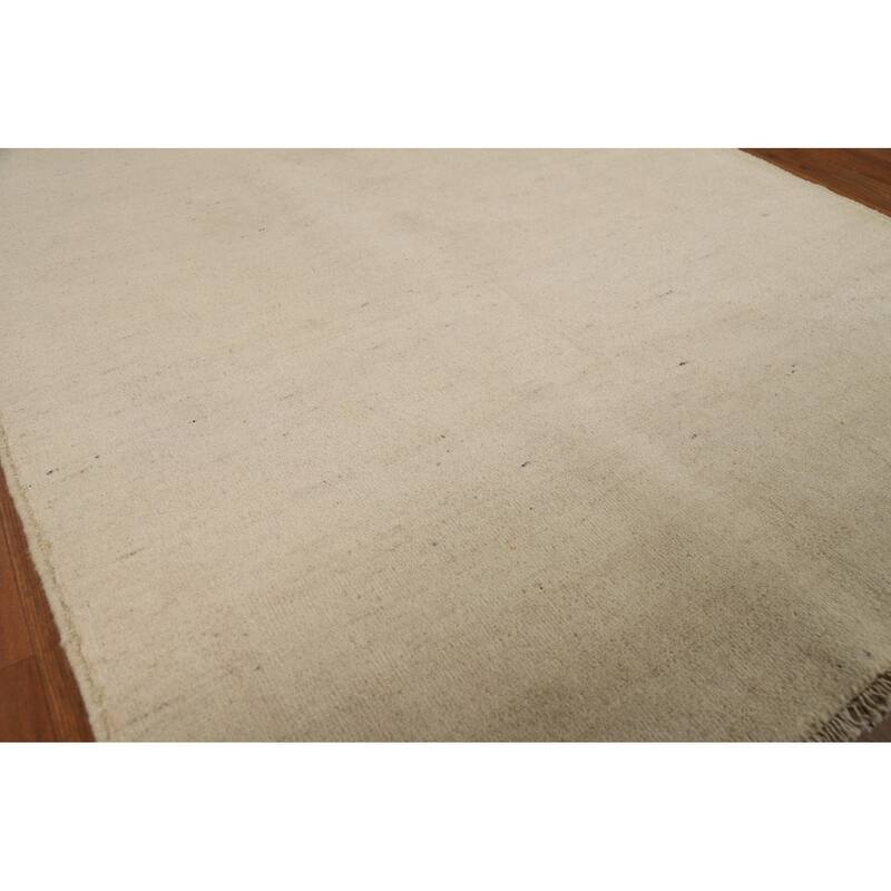 Contemporary Gabbeh Oriental Accent Rug Hand-Knotted Wool Carpet - 4'0"x 6'0"