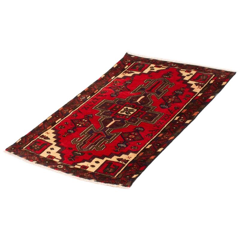 ECARPETGALLERY Hand-knotted Andelz Red Wool Rug - 3'1 x 4'9
