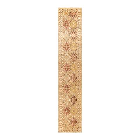 Overton Mogul One-of-a-Kind Hand-Knotted Runner - Ivory, 2' 6" x 13' 8" - 2' 6" x 13' 8"