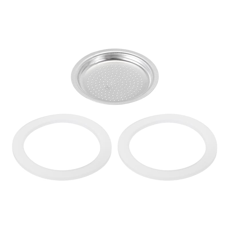 Aluminium Filter Replacement50x41x5mm for 2-Cup Use Mocha Coffee Maker Pot - Silver