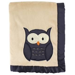 Hudson Baby Infant Boy Plush Blanket with Satin Binding, Owl, One Size - Owl - One Size