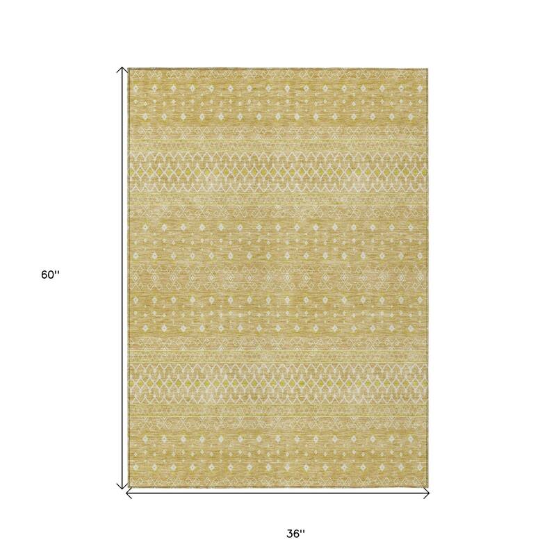 HomeRoots Tribal Transitional Rectangle Outdoor Rug