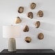 preview thumbnail 2 of 4, Uttermost Pebbles Blonde Wood Wall Décor, Set Of 9
