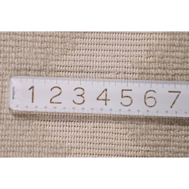 Chevron Style Modern Indian Area Rug Hand-Knotted Wool Carpet - 6'0"x 8'9"