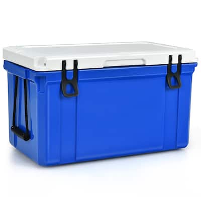 58 Quart Ice Chest Cooler for Camping Fishing Tailgating and Backyard Parties with Drain Plug - 27.5" x15.5" x16" (L x W x H)