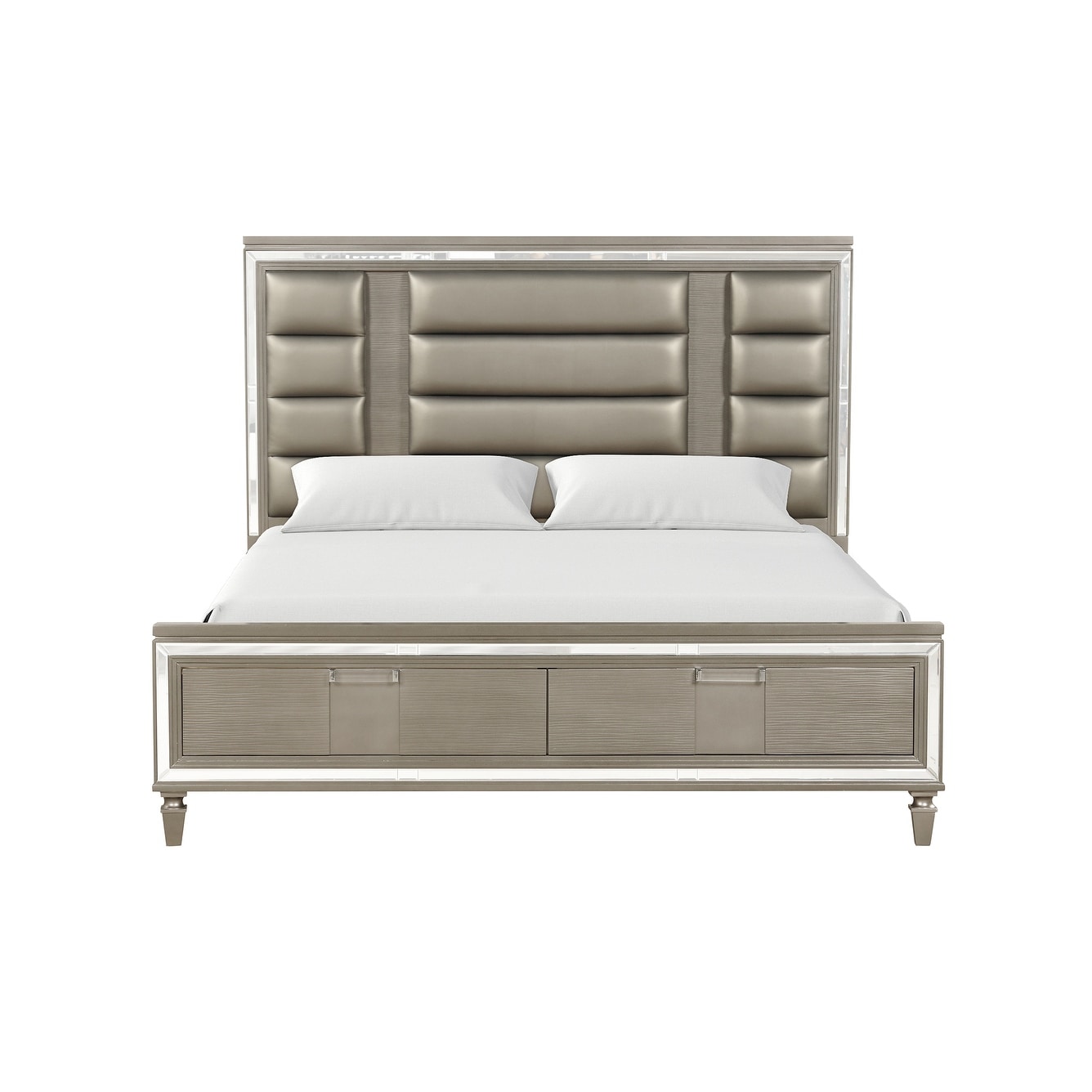 Genoa Gunmetal Gray Wood Frame King Panel Bed Bed Bath Beyond 40268516