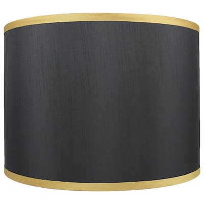 Faux Silk Drum Lamp Shade, 8" to 14" Bottom Size