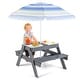 preview thumbnail 4 of 9, Kids Picnic Table Set with 3 Removable Bins - 38" x 30" x 21"(L x W x H)