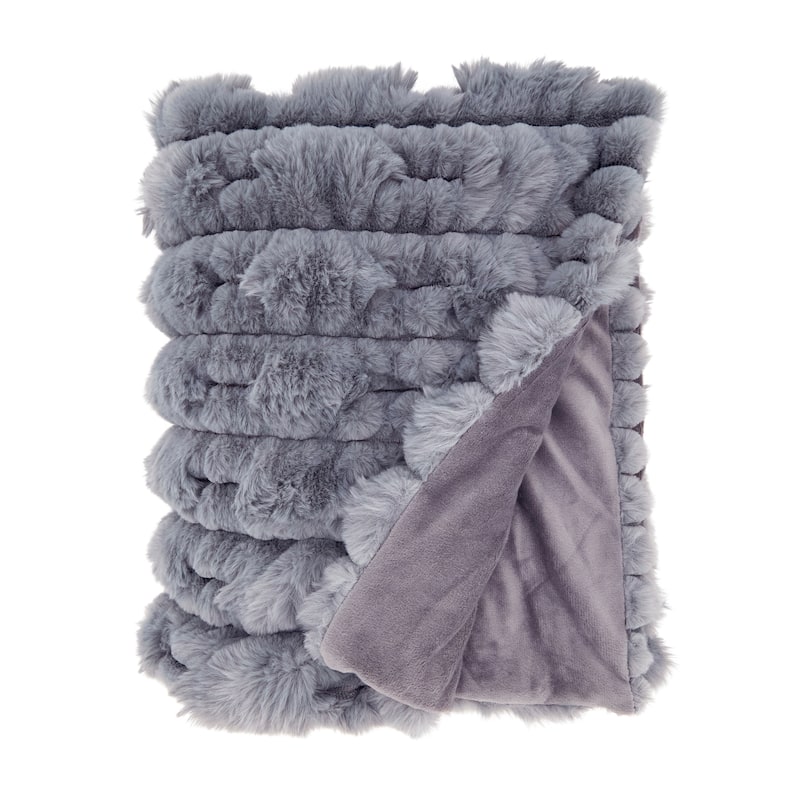 Furry Haven Faux Rabbit Fur Throw