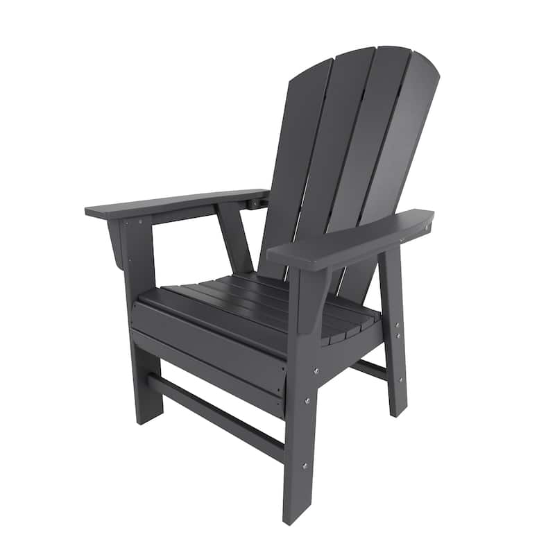Laguna Hdpe All Weather Outdoor Patio Adirondack Dining Chair With Arms