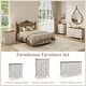 preview thumbnail 16 of 18, Gymax 2PCS 38'' Farmhouse Chest of Drawers w/ 5 Folding Fabric Drawers