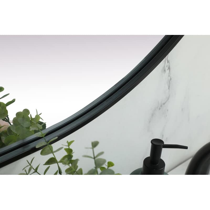 Indigo Home Metal Frame Oval Mirror 36x60 Inch