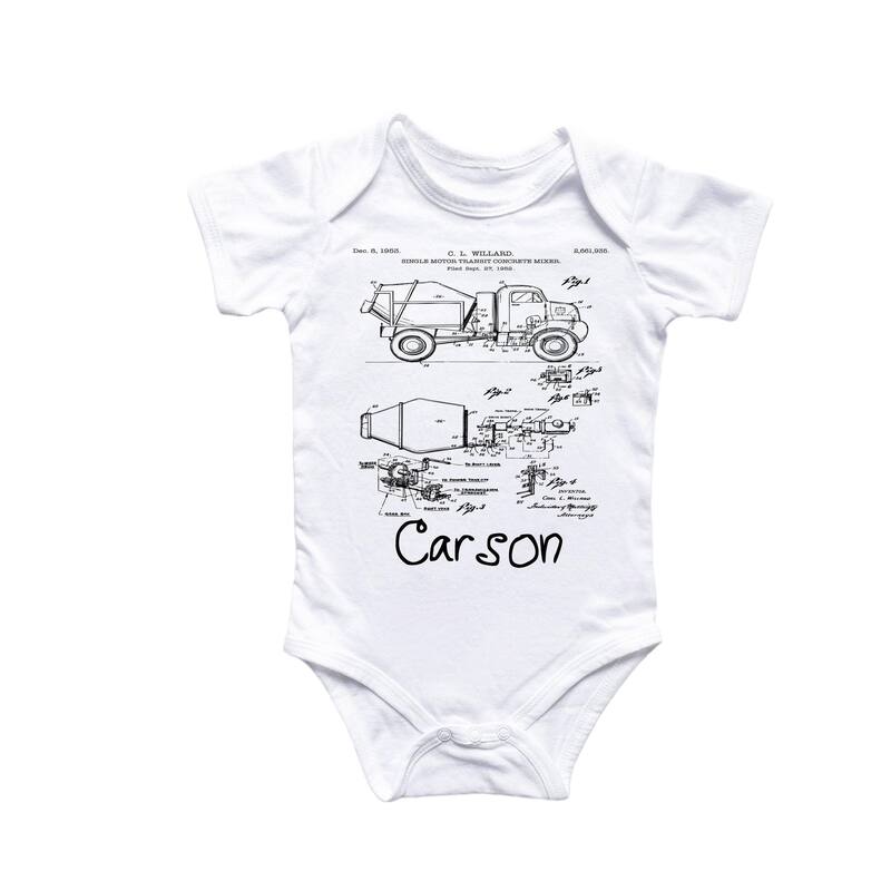 Construction Excavator - Baby Boy Girl Clothes Infant Bodysuit Funny Cute Newborn 2 - Natural - Newborn