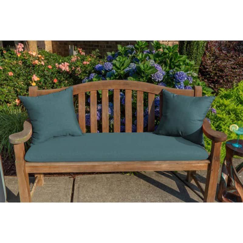 Sunbrella Solid Fabric 1-Piece Indoor/Outdoor Square Throw Pillow, 15"W x 15"L