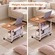 preview thumbnail 11 of 12, 31.5" Adjustable Height Rolling Desk with Wheels & Storage Shelves, Mobile Standing Desk for Home Office, School