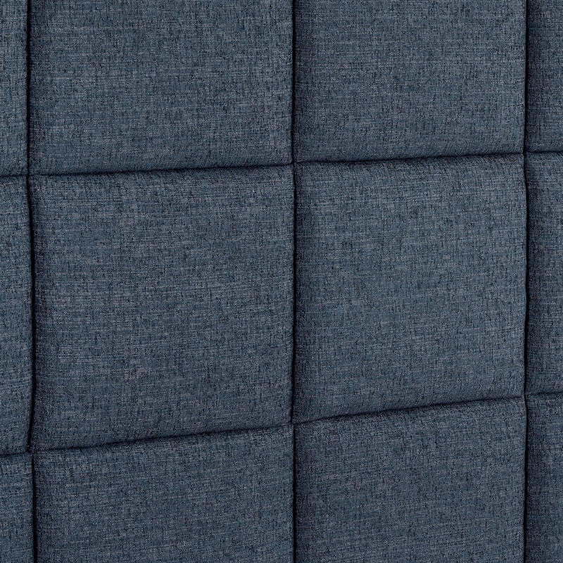 Bridgevine Home Tall Denim Navy Blue Square Headboard Upholstered Platform Bed