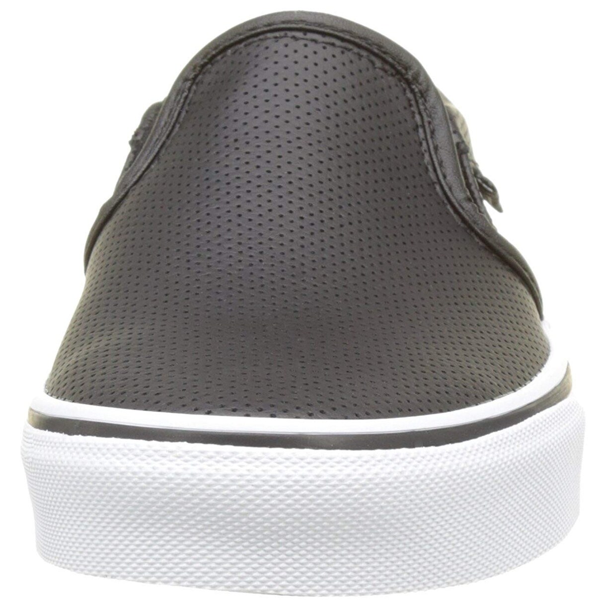 vans asher black leather