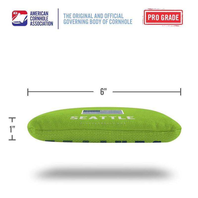 Seattle Football Green Dual Sided Cornhole Bags