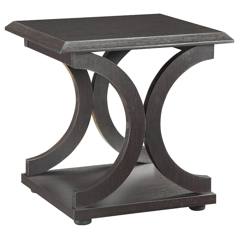 Shelly Rectangular Engineered Wood Side End Table Cappuccino - Wood - Cappuccino