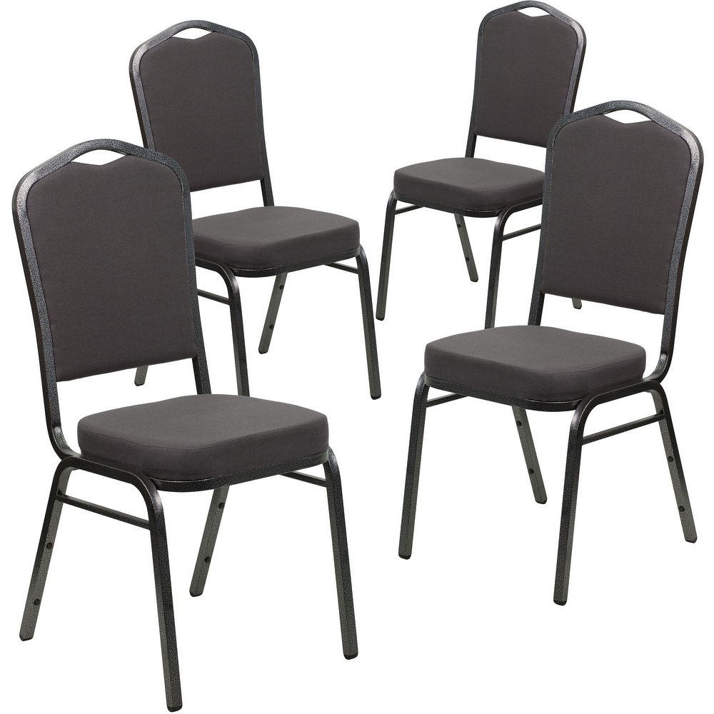 4 Pack Crown Back Stacking Banquet Chair - 20.25"D x 17.25"W x 38"H