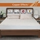 preview thumbnail 3 of 6, All-In-One Copper Effects Antimicrobial Fitted Mattress Pad - White