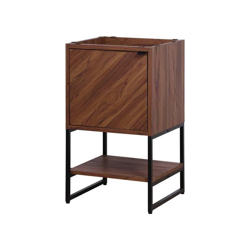 Juhl Chevron-Front Modern Minimalist 2-Shelf Bath Vanity Cabinet Only (Sink Basin Not Included), By JONATHAN Y