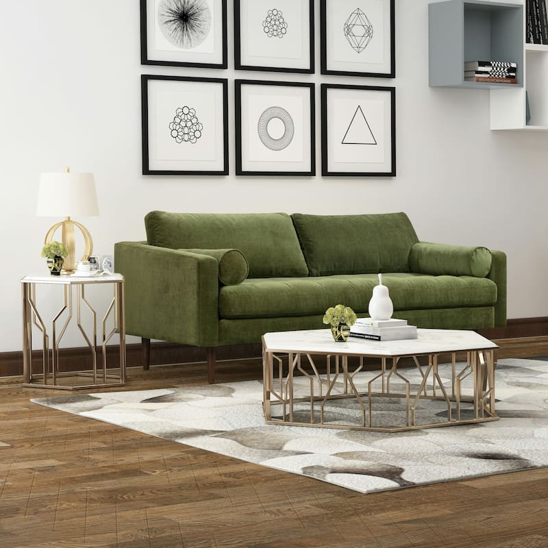 Poly & Bark Napa 72" Velvet Fabric Apartment Sofa