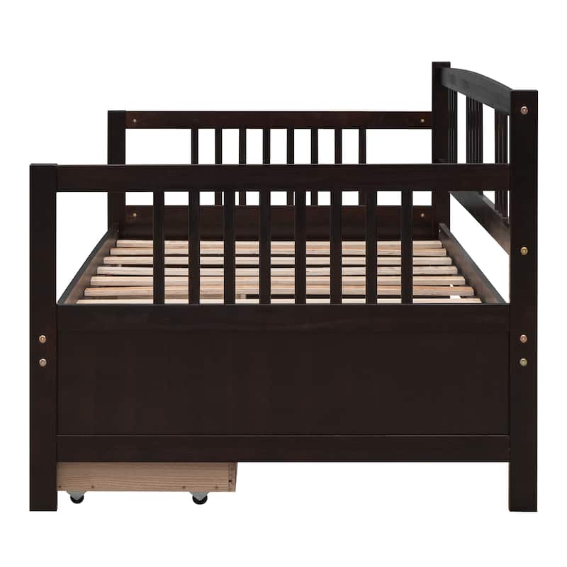 Daybed Wood Bed with Two Drawers