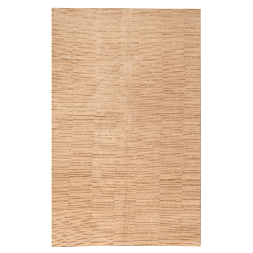 ECARPETGALLERY Hand-knotted Opulence Tan Silk, Wool Rug - 8'2 x 12'5
