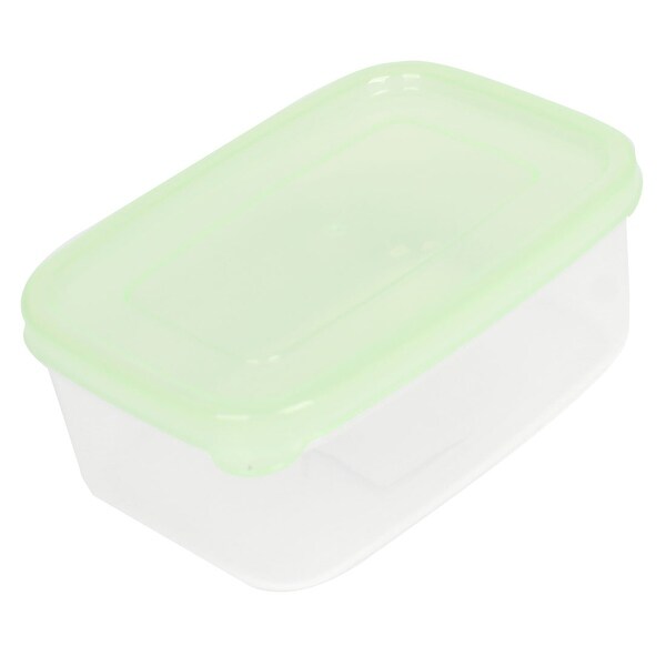 Unique Bargains Clear Light Green Rectangular Airtight Food Container Crisper Kitchen Ware