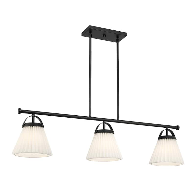 Bellevue SHCH39948 3 Light 39" Wide Linear Chandelier with - Matte Black