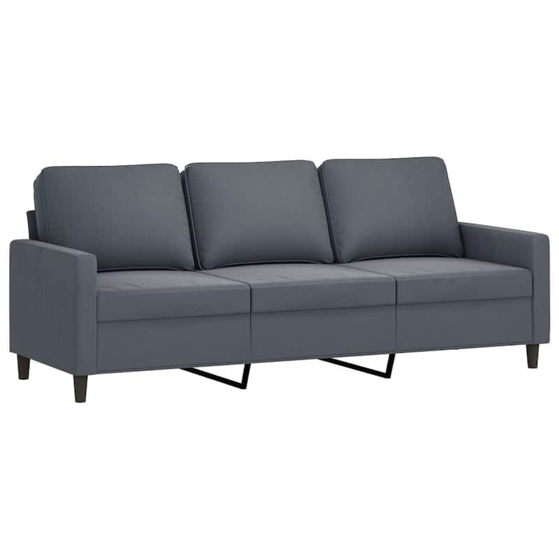 vidaXL Sofa Set Accent Couch Sectional Sofa for Living Room 3 Piece Velvet - 30.3 x 78.0 x 31.5 in