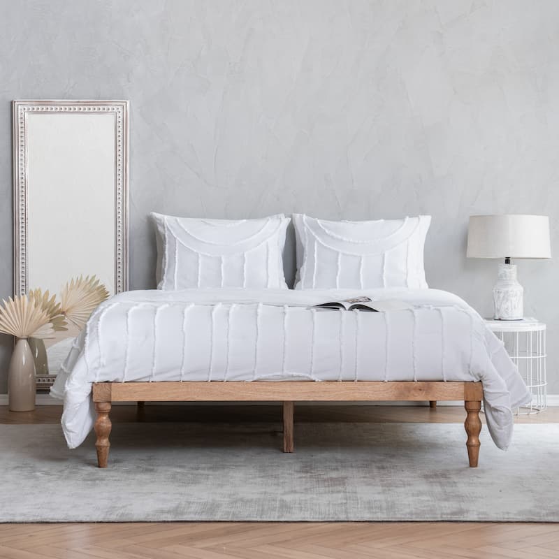 MH London Rhonda Solid Mango Wood Platform Bed